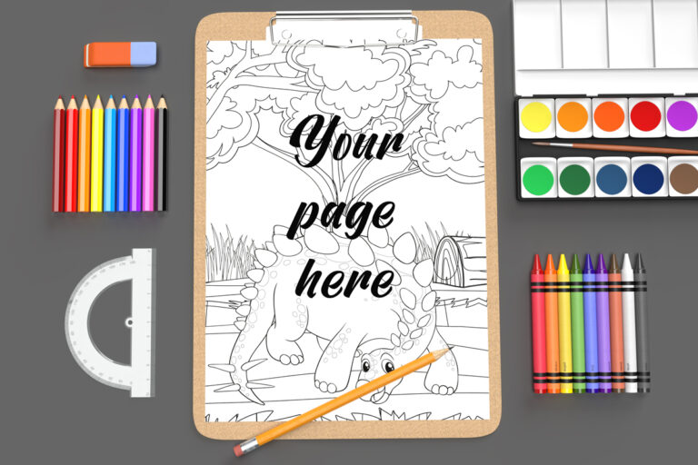 Coloring book mockup Bundle PSD and JPG - Rami&rsquo;s Design