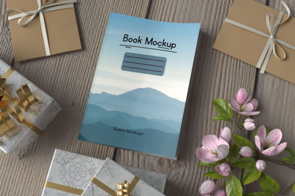 Gift book cover mockup