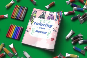 Kdp coloring book cover mockup