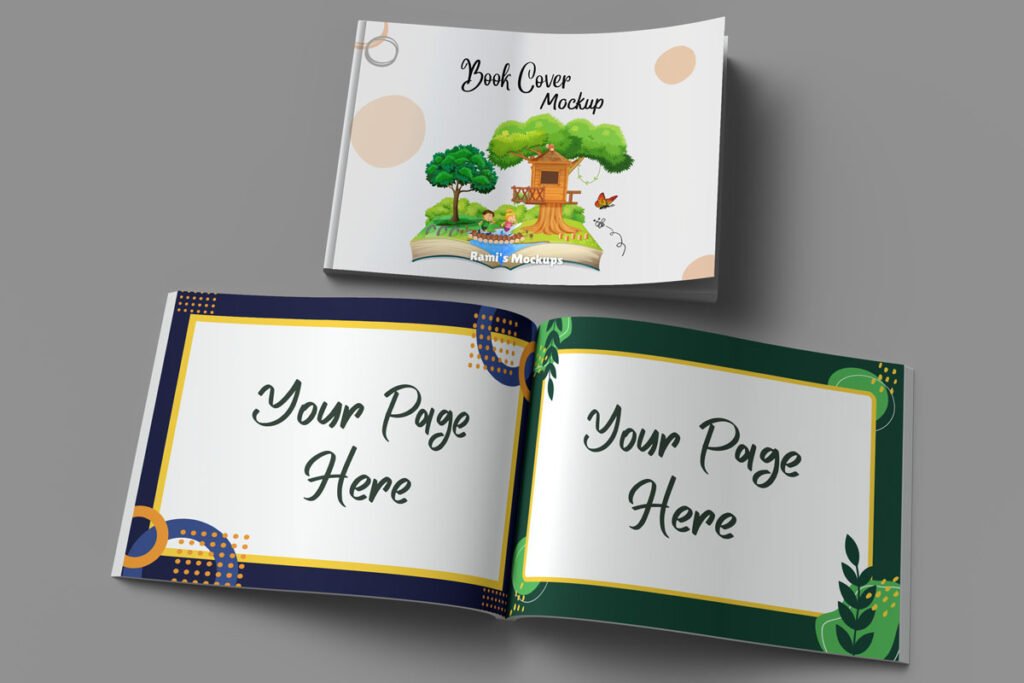 8.25 X 6 Open and Closed Book Mockup - Rami's Design