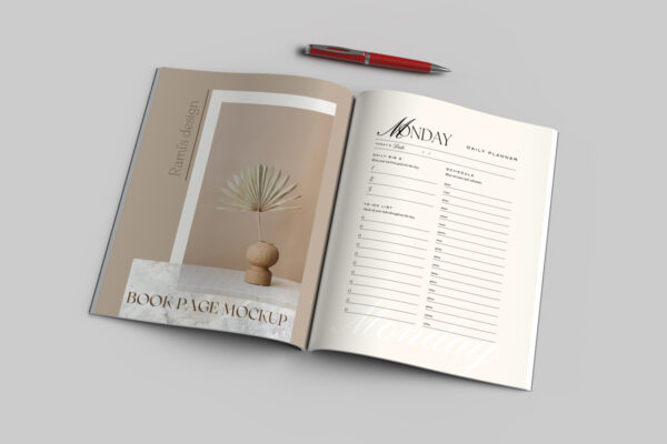 book pages mockup