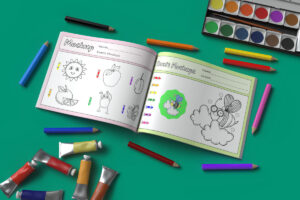 8.25 x 6 Open coloring book mockup