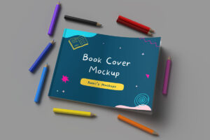 8.25 x 6 coloring book cover mockup