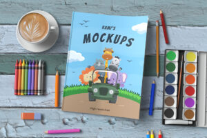 Coloring Book Cover Mockup