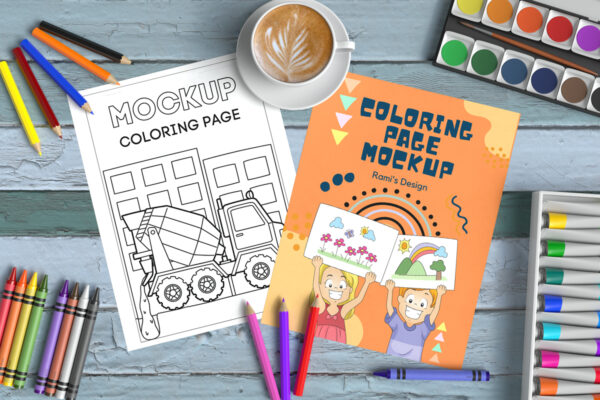 Coloring Pages Mockup, KDP a+ Content
