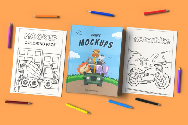 KDP Coloring Book Mockup for A Plus Content