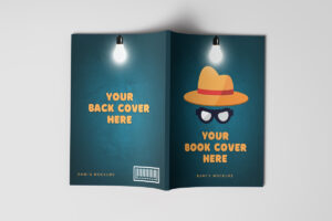 Open Book Cover Mockup PSD and JPG