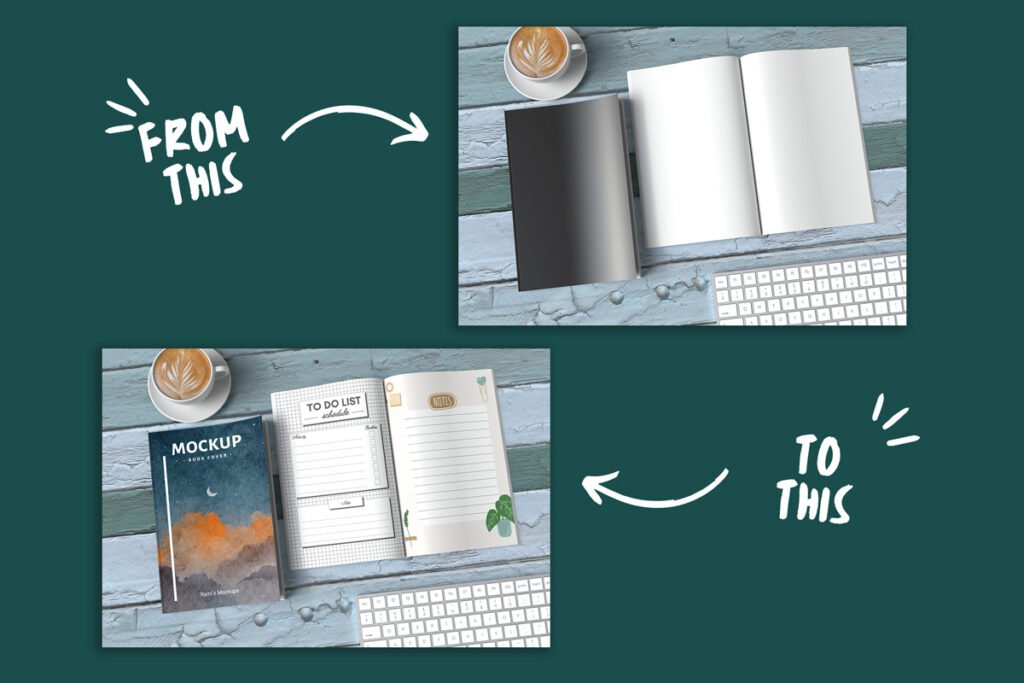 6 X 9 Open and Closed Book Mockup - Rami's Design