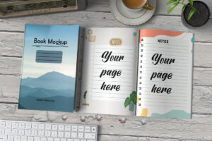 6 X 9 Kdp Open and Closed Book Mockup