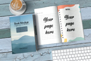 6 X 9 Open and Closed Book Mockup