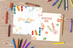 8.5 X 8.5 Square Coloring Pages Mockup