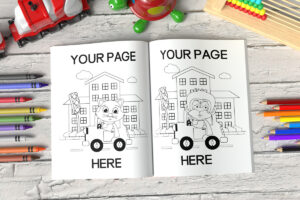 Coloring Book Mockup for Toddler