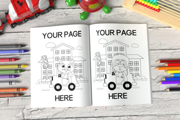 Coloring Book Mockup for Toddler