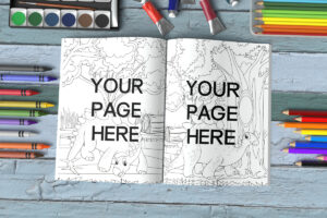Coloring book mockup for kdp a plus content