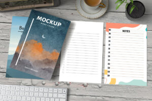 Two Books Cover and Pages Mockup PSD