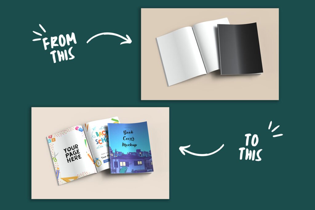 8.5 x 11 Open and Closed Kdp Book Mockup - Rami's Design