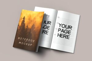 5 X 8 Inch Open and Closed Book Mockup
