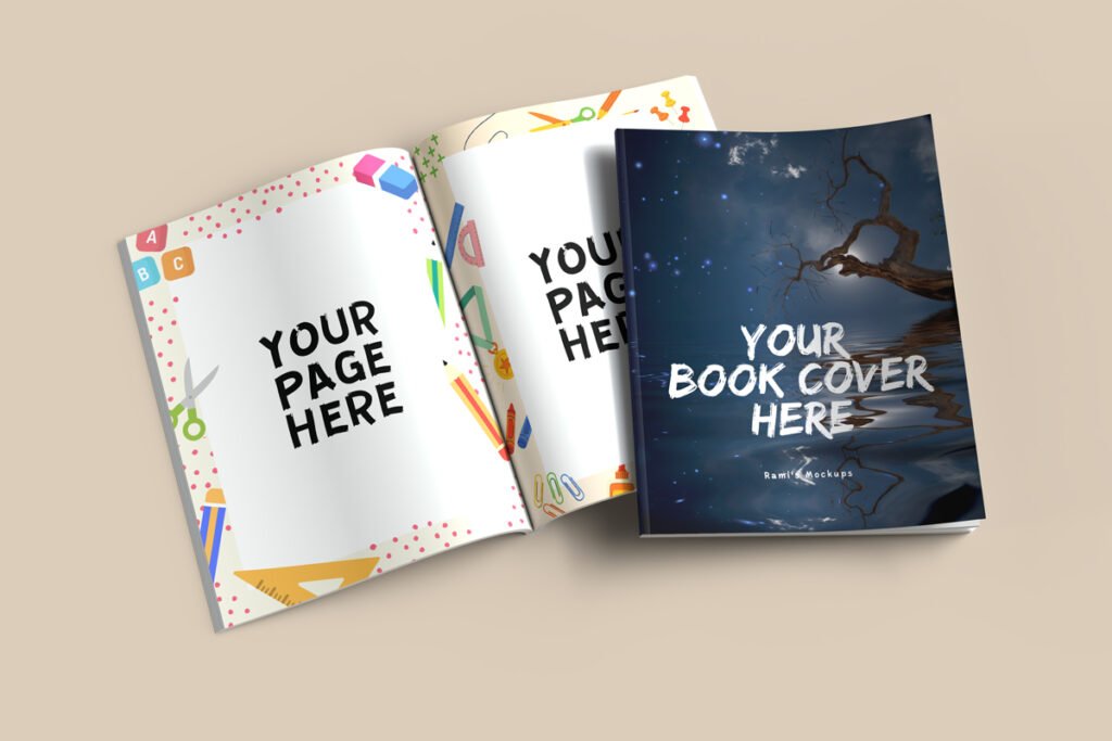 8.5 x 11 Open and Closed Kdp Book Mockup - Rami's Design