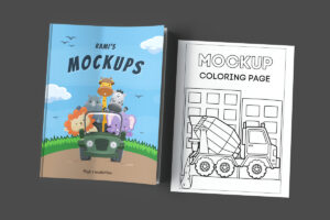 Closed Book and Page Mockup PSD and JPG