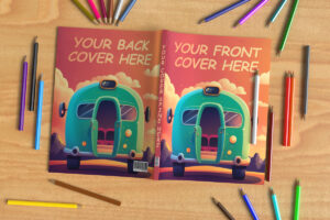 Coloring Book Front & Back Cover Mockup
