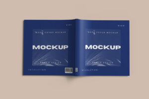 Open 8.5 x 8.5 book cover mockup
