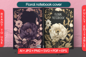 Floral Notebook Cover - Kdp Book Cover