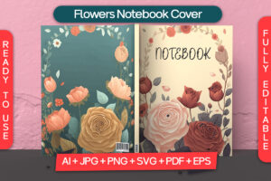 Flowers Notebook Cover for Kdp