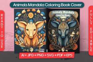 Animals Mandala Coloring Book Cover