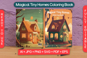 Magical Tiny Homes Coloring Book Cover