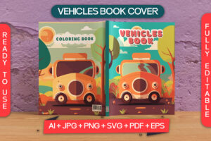 Vehicles Book Cover for Kdp
