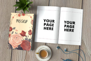 Book Cover and Content Mockup Psd and Jpg