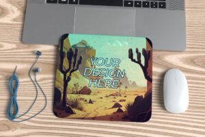 Realistic Mouse Pad Mockup Psd and Jpg