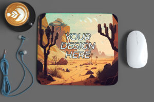 Rectangular Mouse Pad Mockup Front View