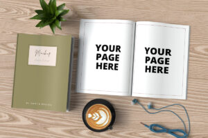 8.5 X 11 Book Cover and Content Mockup