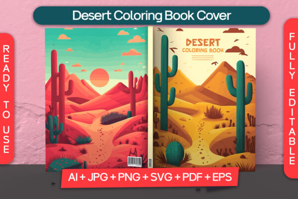 Desert Coloring Book Cover