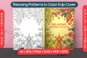 Relaxing Patterns to Color Kdp Cover