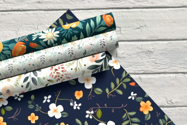 Set of Three Wrapping Tissue Paper Mockup