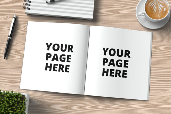 Square Book Pages Mockup PSD