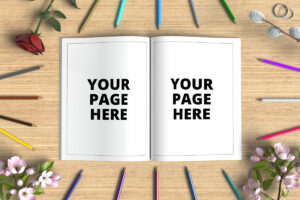 Girly Coloring Book Pages Mockup
