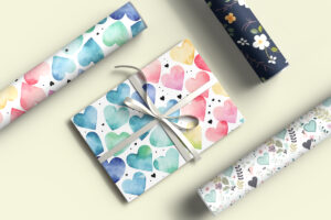 Paper Roll and Gift Wrap Mockup