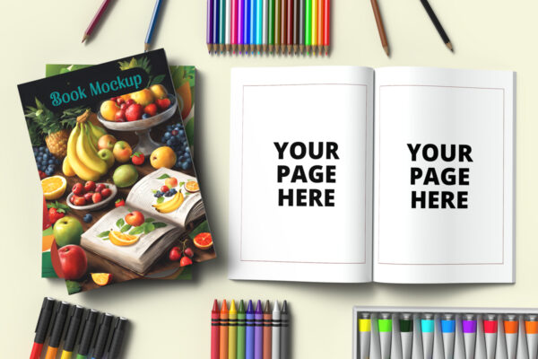A versatile and fully editable PSD file designed to elevate your presentations. This mockup features captivating visuals, including both open and closed books, complemented by artistic coloring elements in the background. With this mockup, the possibilities are endless. Showcase either both the open and closed books, focus on just the open book, or highlight the closed book alone. Moreover, you have the flexibility to conceal the coloring elements, allowing you to represent a range of diverse niches seamlessly. *Please note: You need to have Photoshop software installed in your system to edit the mockup. > Realistic book cover and pages mockup PSD editable. > High resolution (3000 x 2000 px) > You can also change the background color or use one of the wooden backgrounds included. > “How to use” TXT file > Ready to use wooden backgrounds > Smart objects > PSD & JPEG files > Perfect for KDP (7 x 10 inch) > Easy to edit > Well organized PSD files > Premade Amazon kdp A+ content – If you need any customized mockup, feel free to contact me. FILES ARE NOT TO BE RESOLD ON ANY WEBSITE, BLOG, ETC OR GIVEN OUT AS A FREEBY. I hope you’ve liked it, if so, please recommend it, I will really appreciate this.