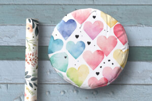 Elegant Pillow and Paper Roll Mockup