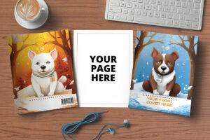 Book Cover and Page Presentation Mockup