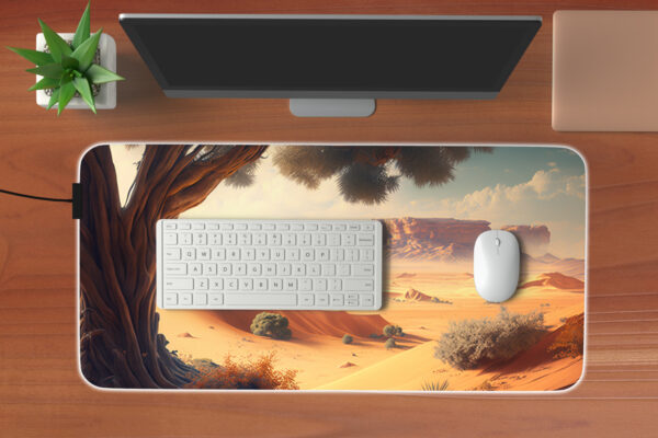 Mouse pad with built-in light mockup