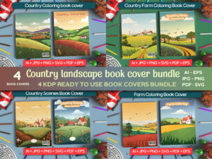 Country landscape book cover bundle
