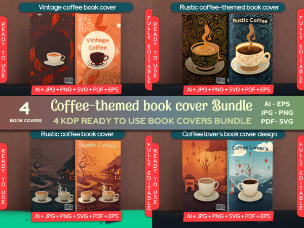 Coffee-themed book cover Bundle