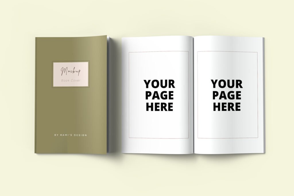 5.06 X 7.81 Open and Closed Book Mockup - Rami's Design