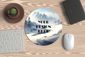 Round Mouse Pad Mockup for Branding