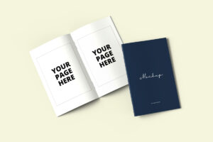 5.5 x 8.5 Book cover and pages mockup