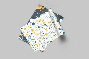 Editable gift wrapping paper mockup